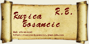 Ružica Bosančić vizit kartica